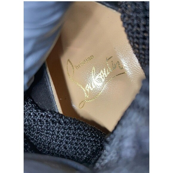 Christian Louboutin Frenchie Lace Up Over the Knee In Black Boots Size 40.5 - Picture 8 of 13